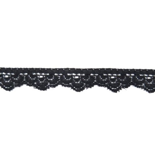 Dantelă elastică model 5540, 1,5cm (rolă 50yarzi ~ 47m) negru