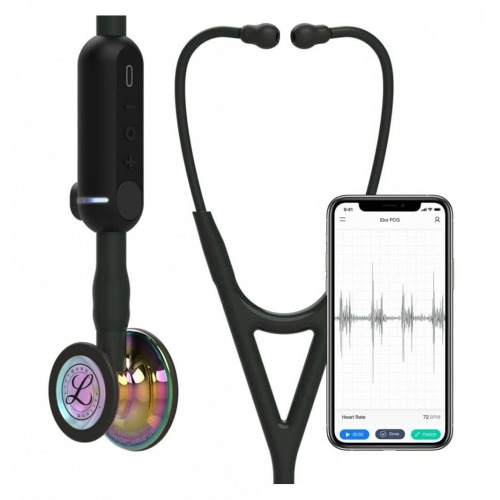 Stetoscop electronic core digital (black/high-polish rainbow), 3m littmann