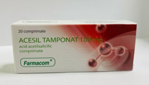Acesil tamponat 100mg - 20 comprimate farmacom