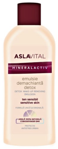 Aslavital mineralactiv emulsie demachianta detox 150ml