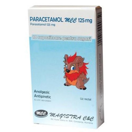 Paracetamol 125 magistra , 10 supoz