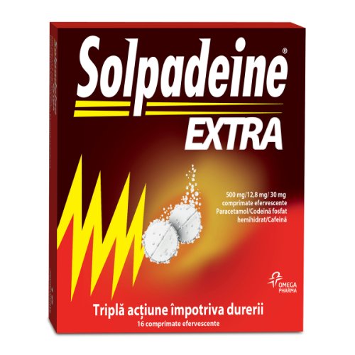 Solpadeine extra 500mg/12.8mg/30mg ct*16cpr eff