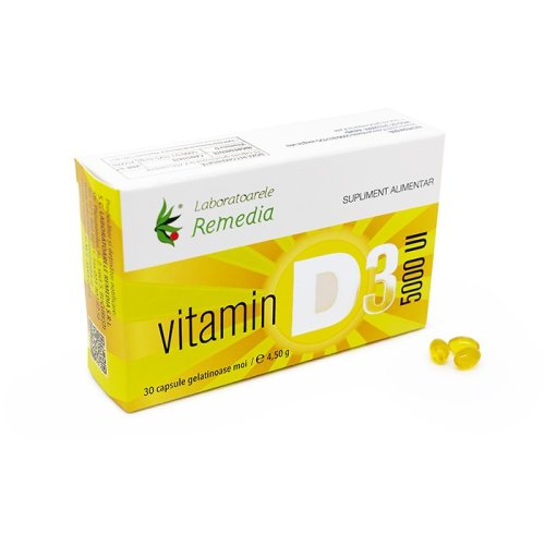 Vitamina d3 5000ui ctx30cps gel moi (remedia)