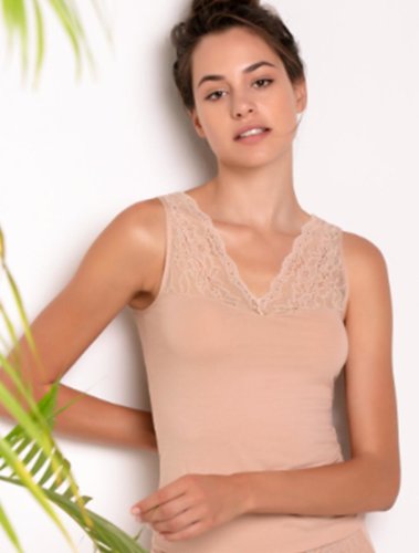 Maiou - purity lace undershirt nude