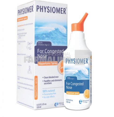 Physiomer hipertonic spray decongestionant nazal 135 ml 