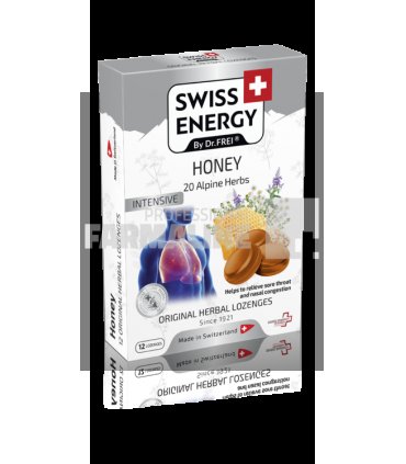 Swiss energy pastile de gat cu miere si 20 ierburi apline 12 drajeuri