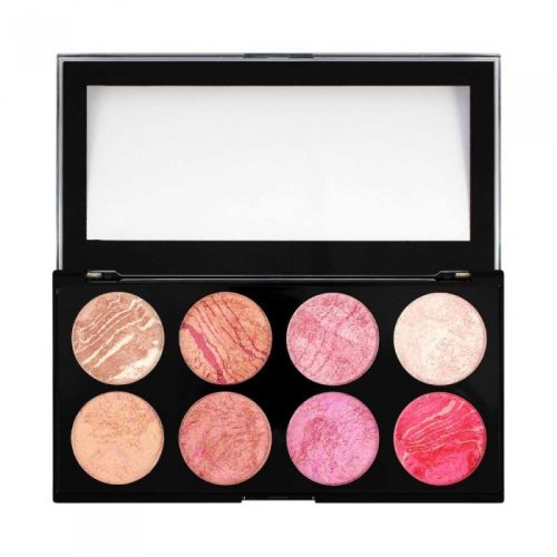 Trusa cu 8 blushuri makeup revolution blush palette pentru conturare si iluminare blush queen 13g