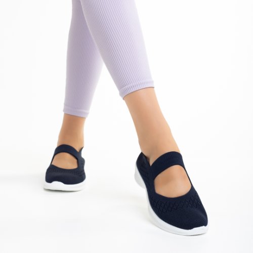 Pantofi sport dama albastri din material textil lecia
