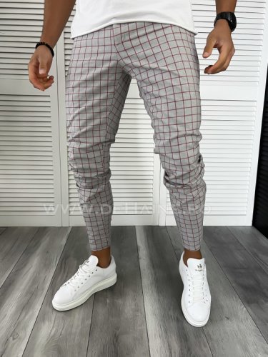 Pantaloni barbati casual in carouri b8013 p19-1.3