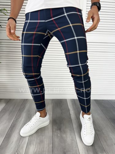 Pantaloni barbati casual regular fit bleumarin b7994 e126-1