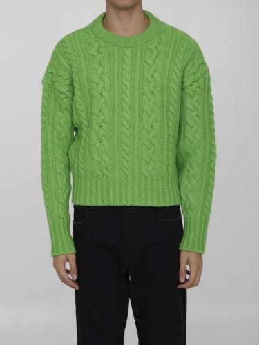 Ami paris wool sweater green