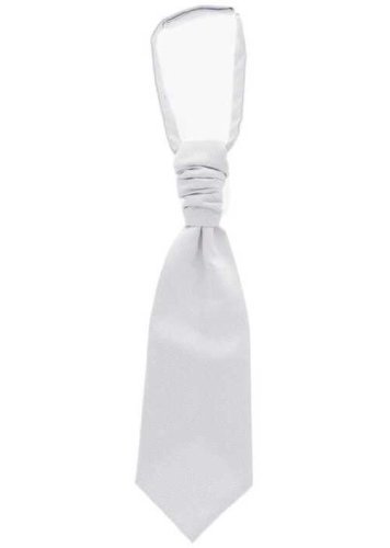 Corneliani cc collection ascot tie with adjustable collar gray