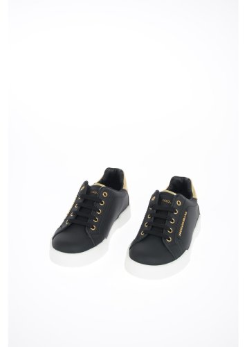 Dolce & gabbana kids leather sneakers black