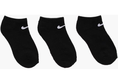 Nike kids stretch 3 pairs of socks set with logo embroidery black