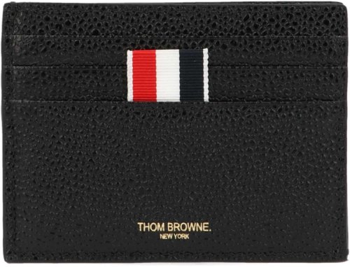 Thom browne leather card holder black