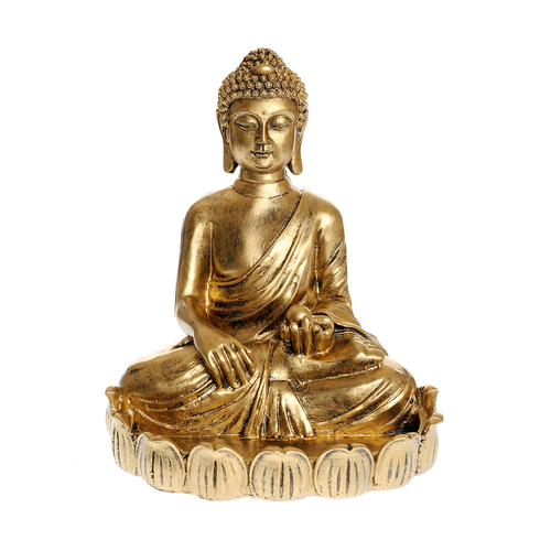 Statueta aurie, buddha cu minge
