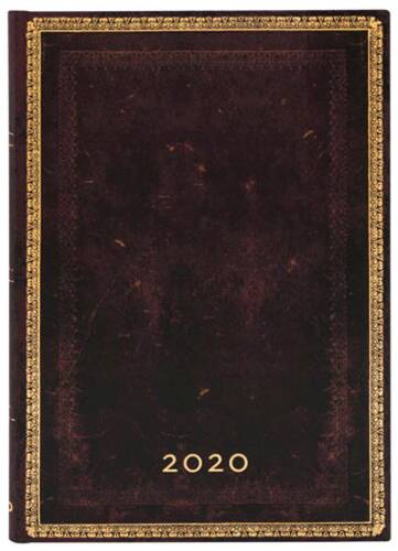 Agenda 2020 - black moroccan - horizontal, midi | paperblanks