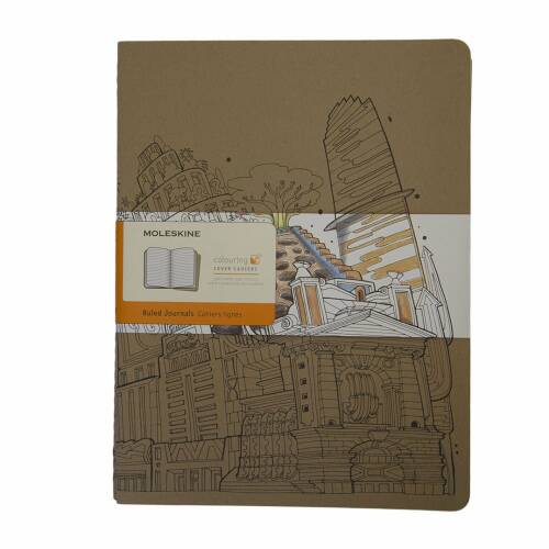 Carnet - colouring cover cahier kraft brown extra large | moleskine