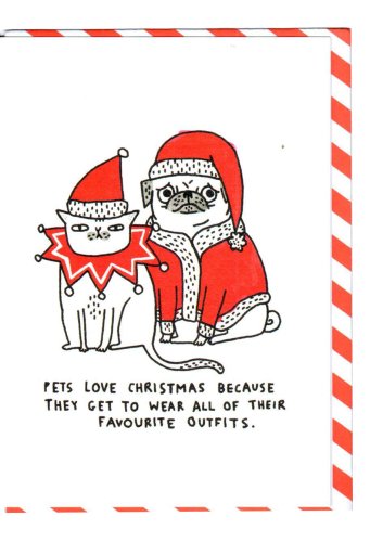 Felicitare - pets love christmas greeting card | ohh deer