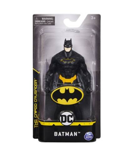 Figurina - dc batman - costum negru, 15 cm | spin master