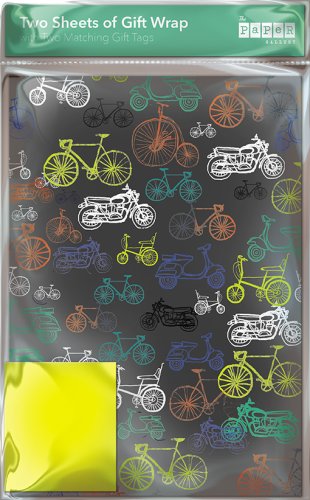 Hartie de impachetat - multi bikes wrap & tag | great british card company