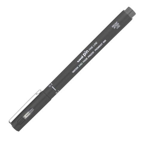 Liner uni pin01-200s 0.1mm, pe baza de apa, gri inchis | uni-ball by mitsubishi pencil co, japan