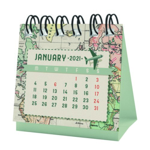 Micro calendar 2021 - travel, 5.3x5.8 cm | legami