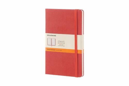 Moleskine coral orange large ruled - notebook hard | moleskine