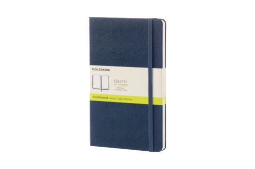 Moleskine sapphire blue large plain - notebook hard | moleskine