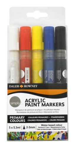 Set 5 markere - vopsea acrilica | daler-rowney