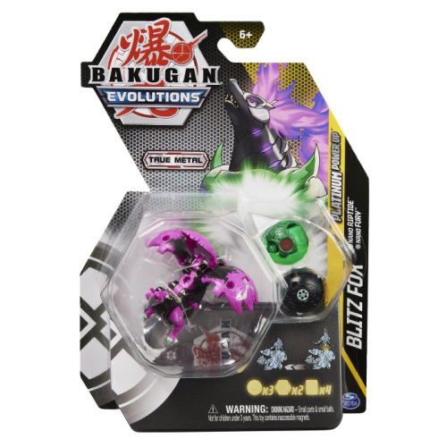 Set figurine - bakugan evolutions s4 - platinum powerup - blitz fox, nano riptide si nano fury | spin master