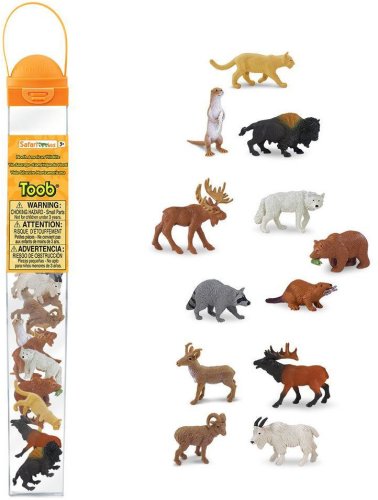 Tub cu figurine - north american wildlife | safari
