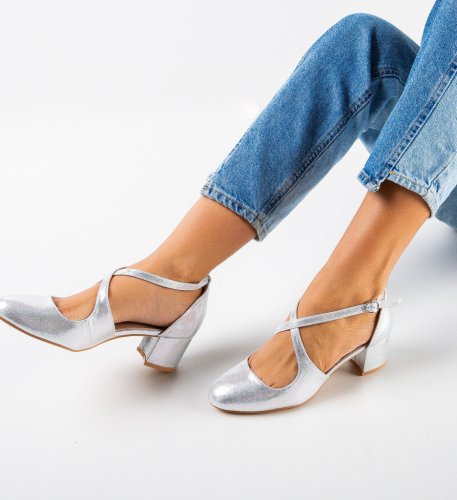Pantofi dama fresh argintii