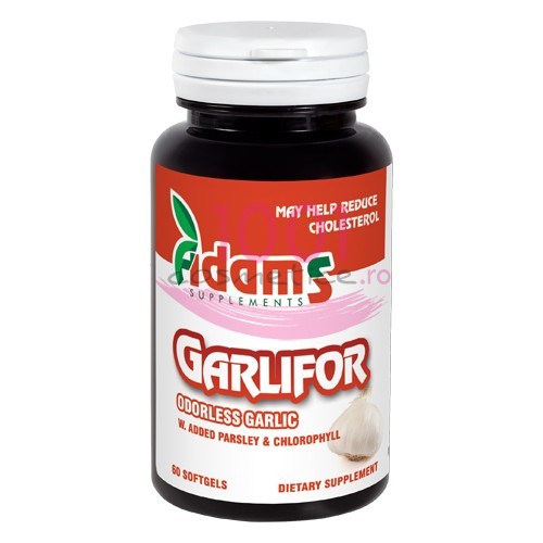 Adams supplements garlifor complex de usturoi fara miros 500 mg cutie 60 capsule moi