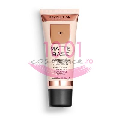 Makeup revolution matte base pore blurring full coverage fond de ten f12