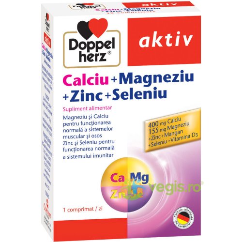 Calciu + magneziu + zinc + seleniu aktiv 30cpr