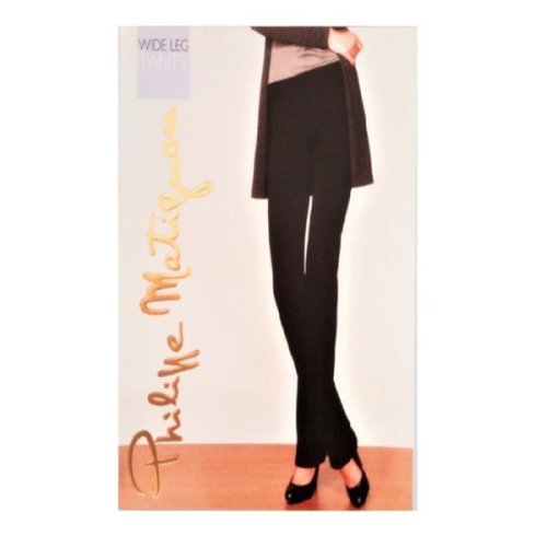 Colanti philippe matignon, wide leg pants, 150 den, negru, s/m