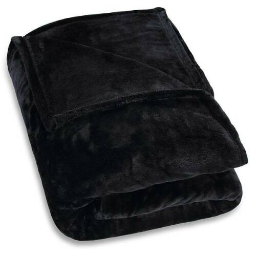 Cuvertura de pat premium, negru, 150 x 200 cm - caerus capital