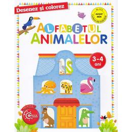 Desenez si colorez. alfabetul animalelor 3-4 ani, editura litera