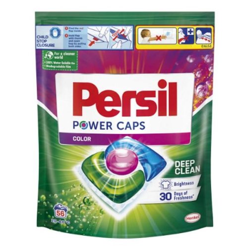 Detergent capsule pentru rufe colorate - persil power caps color deep clean, 56 buc