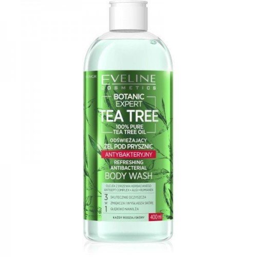 Gel de dus, eveline cosmetics, botanic expert tea tree, refreshing antibacterial 3in1, 400 ml