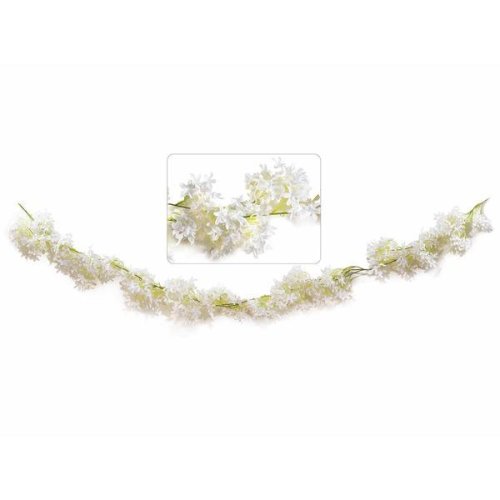 Ghirlanda flori artificiale albe 180 cm - decorer