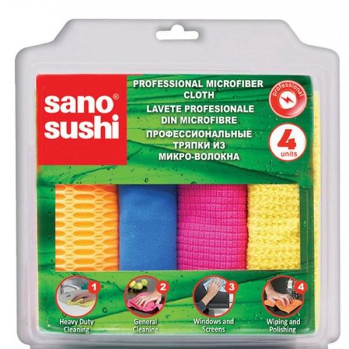 Lavete profesionale din microfibre - sano sushi professional microfiber cloth, 4 buc