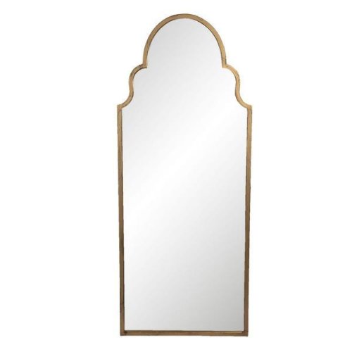 Oglinda de perete cu rama din fier auriu patinat 61 cm x 3 cm x 150 h - decorer
