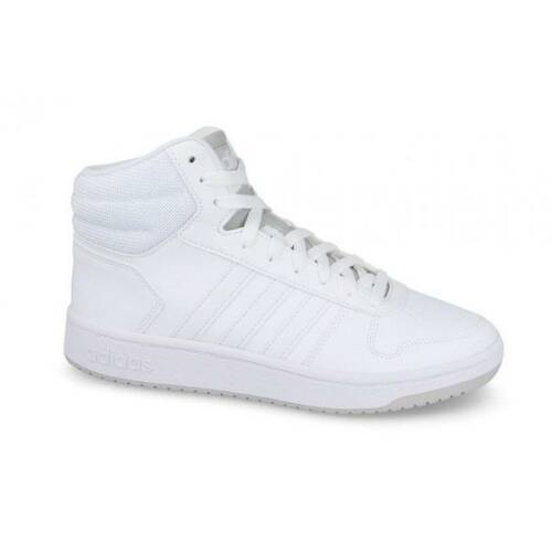 Pantofi sport barbati adidas hoops 2.0 mid f34813, 42 2/3, alb