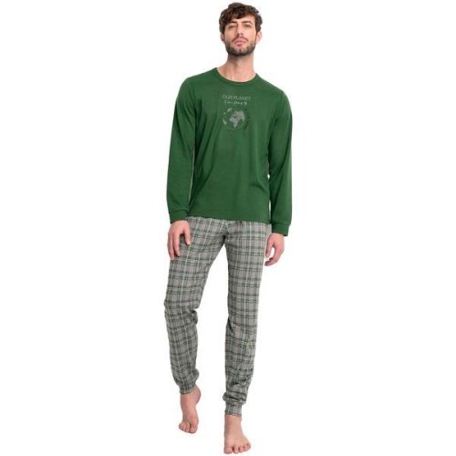 Pijama barbati vamp 15957, xl, bumbac, verde