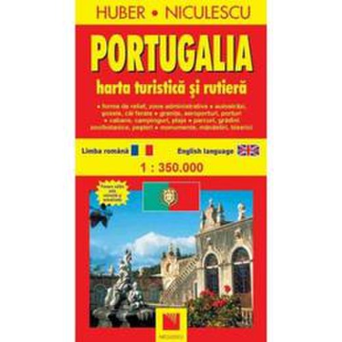 Portugalia harta turistica si rutiera, editura niculescu