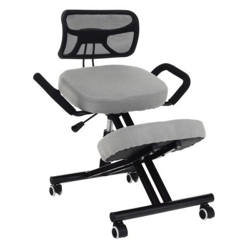 Scaun birou, ergonomic bej negru, rufus, 68x61x78-90 cm