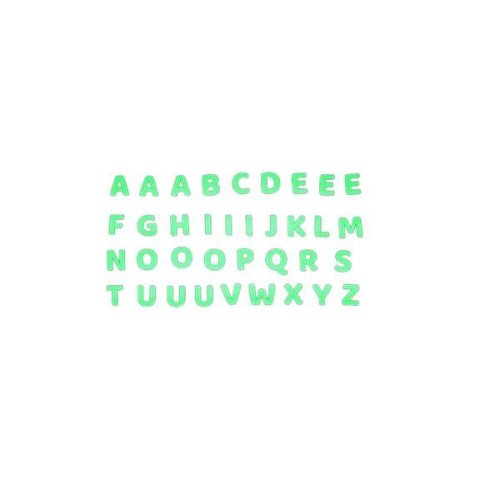 Set stickere fosforescente decorative, alfabetul, 1 set format din 6 coli 20x13 cm