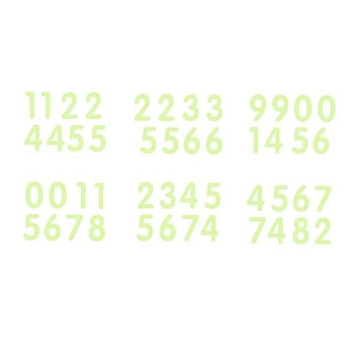 Set stickere fosforescente decorative, cifre, 1 set format din 6 coli 20x13 cm